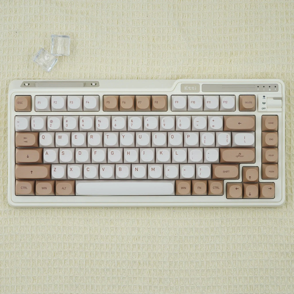 JCM MA Profile PBT Tiramisu Keycaps Alice Layout Dye-Sub Key Caps For Mechanical Gaming Keyboard ABM066 MX Switches Wooting