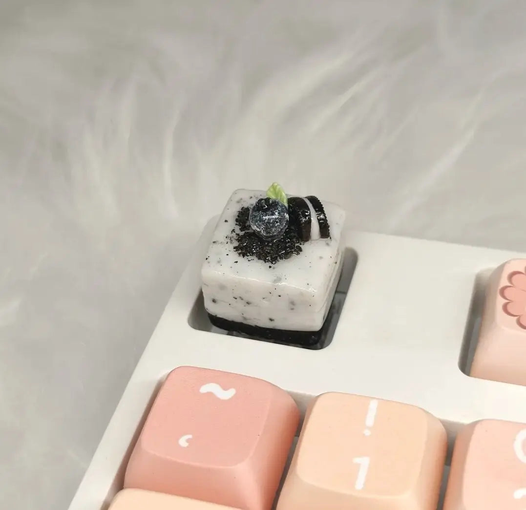 Γνήσιο Cute Cake Keycap Kawaii Πήλινα καλύμματα πληκτρολογίου Προσαρμοσμένο χειροποίητο παιχνίδι Καλλιτεχνικά κλειδιά για μηχανικό πληκτρολόγιο Διακόπτης MX