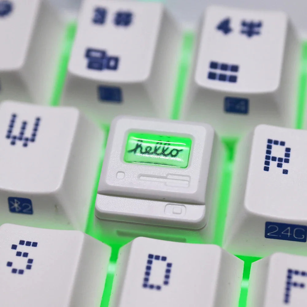 Πλήκτρα πληκτρολογίου K-04 3 σε 1 Αντικατάσταση μηχανικού πληκτρολογίου πληκτρολογίου ρετρό πληκτρολόγια κονσόλας παιχνιδιών Χαριτωμένη διαφανής στολή για μπρελόκ