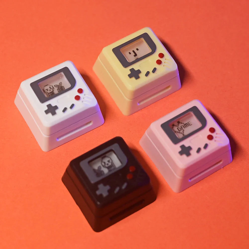 Πλήκτρα πληκτρολογίου K-04 3 σε 1 Αντικατάσταση μηχανικού πληκτρολογίου πληκτρολογίου ρετρό πληκτρολόγια κονσόλας παιχνιδιών Χαριτωμένη διαφανής στολή για μπρελόκ