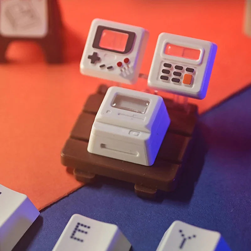 K-04 Πλήκτρα πληκτρολογίου 3 σε 1 για μηχανικά κλασικά ρετρό χαριτωμένα διαφανή μπρελόκ Κοστούμια με χαριτωμένα κουμπιά εξατομικευμένα πλήκτρα