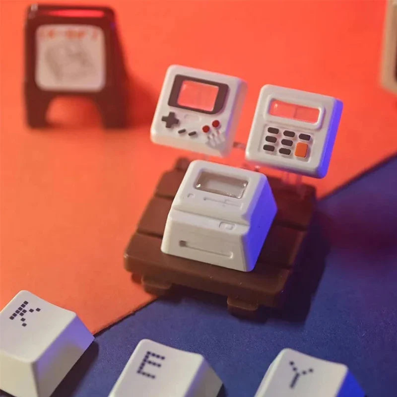 K-04 Keyboard Keycaps 3In1 For Mechanical Classic Retro Cute Transparent Key Cap Suit Cute Button Personalized Keycaps