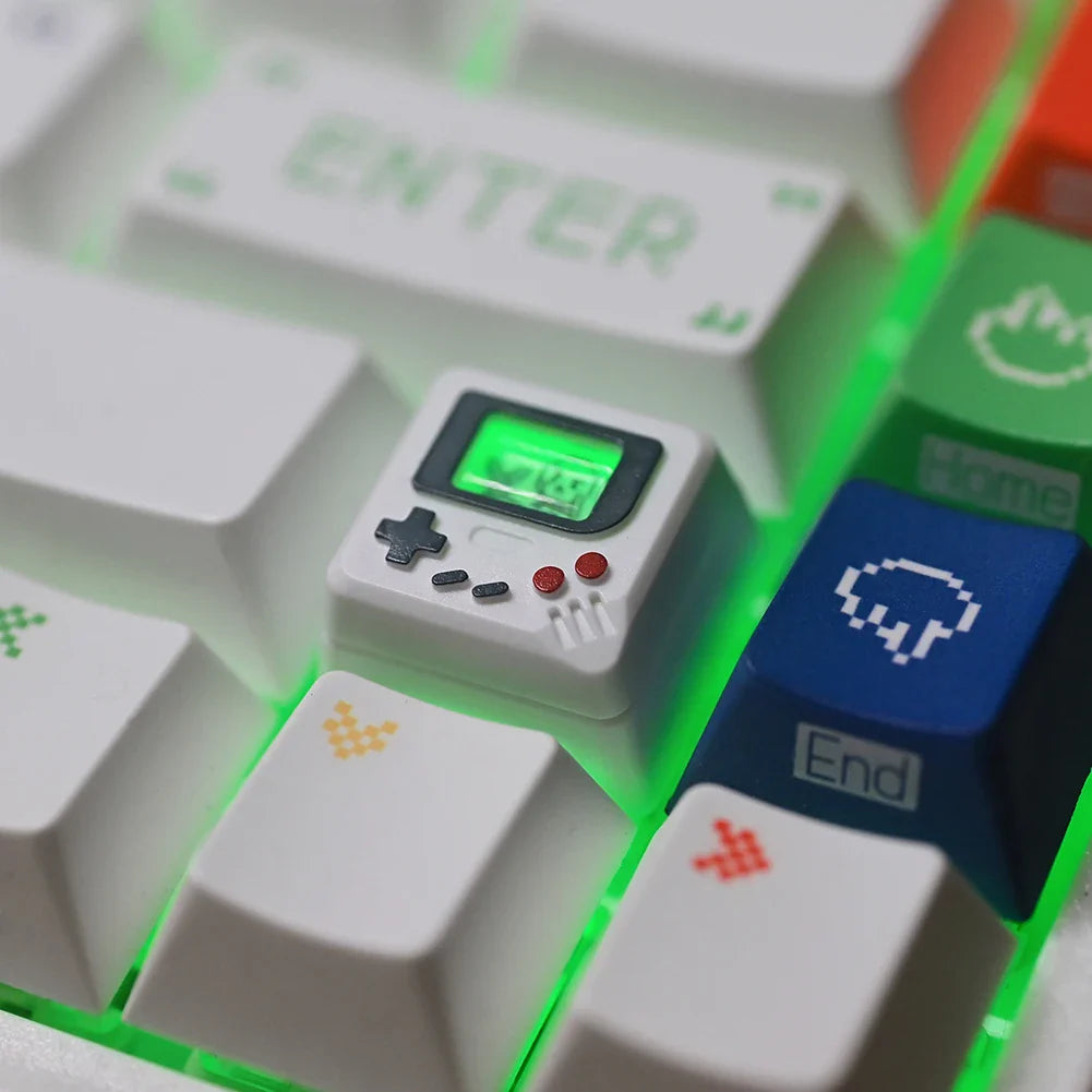 Πλήκτρα πληκτρολογίου K-04 3 σε 1 Αντικατάσταση μηχανικού πληκτρολογίου πληκτρολογίου ρετρό πληκτρολόγια κονσόλας παιχνιδιών Χαριτωμένη διαφανής στολή για μπρελόκ