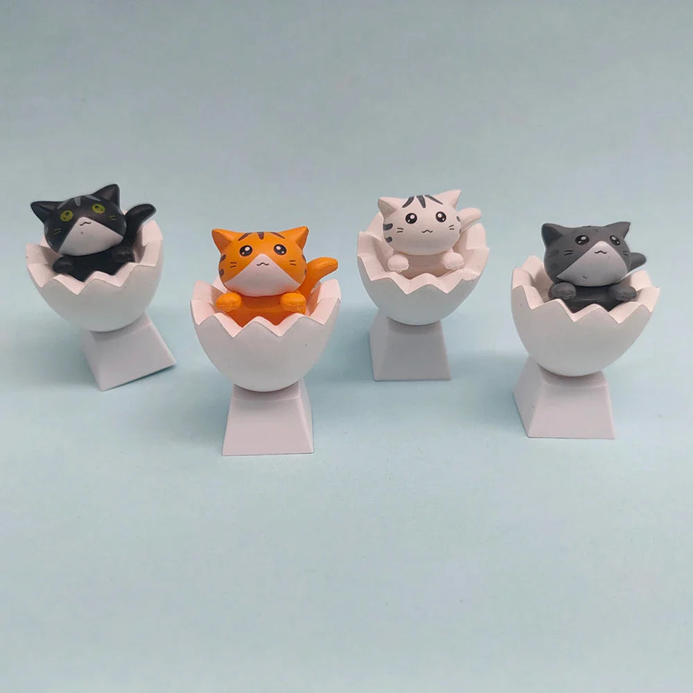 用可愛的貓咪鍵帽定制您的鍵盤 - PBT Axis Cherry MX Artisan 動漫粉色卡哇伊配件