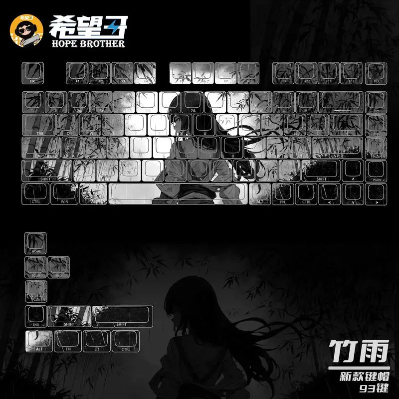 Πλήκτρα Anime για μηχανικό πληκτρολόγιο Υλικό PBT υψηλής ποιότητας εξάχνωσης κατάλληλο για πληκτρολόγια Mad60 68 Περιφερειακά υπολογιστών