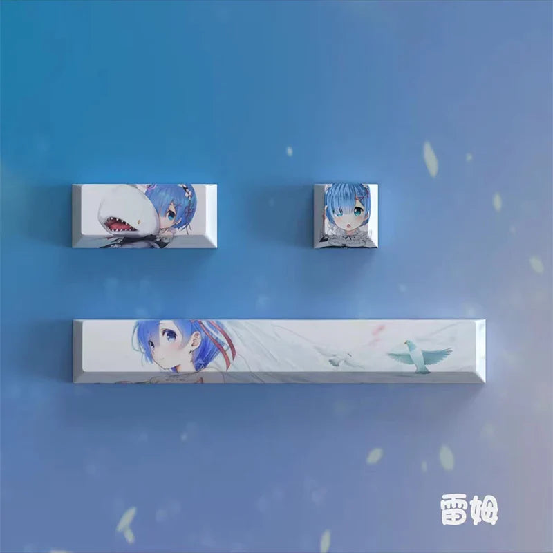 Japanese Anime Cartoon Keycaps Personalized PBT Keycaps Cherry Profile For Mechanical Keyboard Caps Gaming Decoration