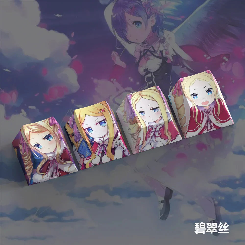 Japanese Anime Cartoon Keycaps Personalized PBT Keycaps Cherry Profile For Mechanical Keyboard Caps Gaming Decoration