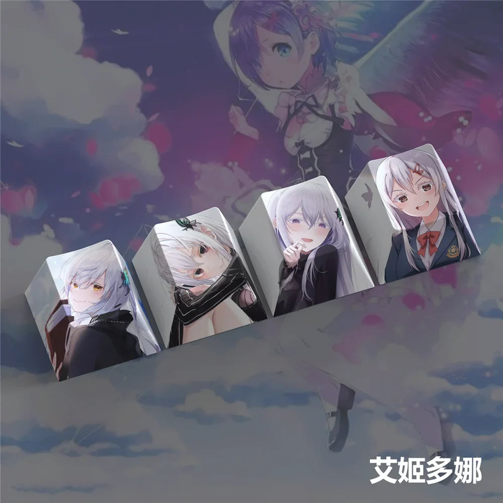 Japanese Anime Cartoon Keycaps Personalized PBT Keycaps Cherry Profile For Mechanical Keyboard Caps Gaming Decoration