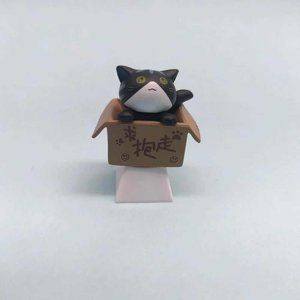 Customize Your Keyboard with Cute Cat Keycaps - PBT Axis Cherry MX Artisan Anime Pink Kawaii Accessories