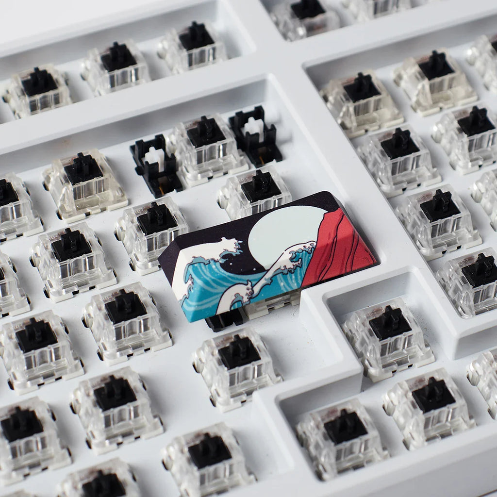 Coral Sea Keycap 4PCS Keycaps Cherry Profile Dye-Sub PBT keycaps Space Bar 6.25U ESC Enter Custom Keycap For Mechanical Keyboard