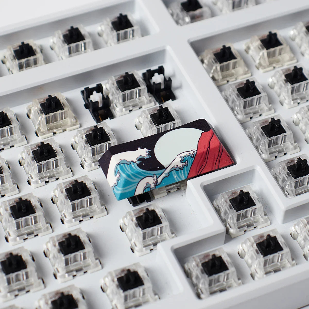 Coral Sea Keycap 4PCS Keycaps Cherry Profile Dye-Sub PBT keycaps Space Bar 6.25U ESC Enter Custom Keycap For Mechanical Keyboard