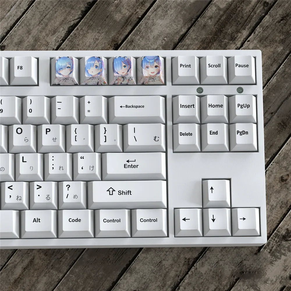 Japanese Anime Cartoon Keycaps Personalized PBT Keycaps Cherry Profile For Mechanical Keyboard Caps Gaming Decoration