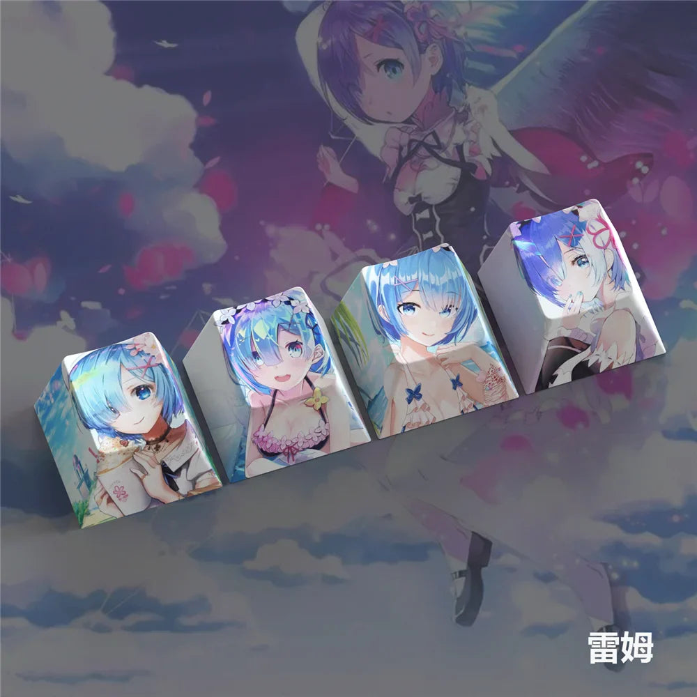 Japanese Anime Cartoon Keycaps Personalized PBT Keycaps Cherry Profile For Mechanical Keyboard Caps Gaming Decoration