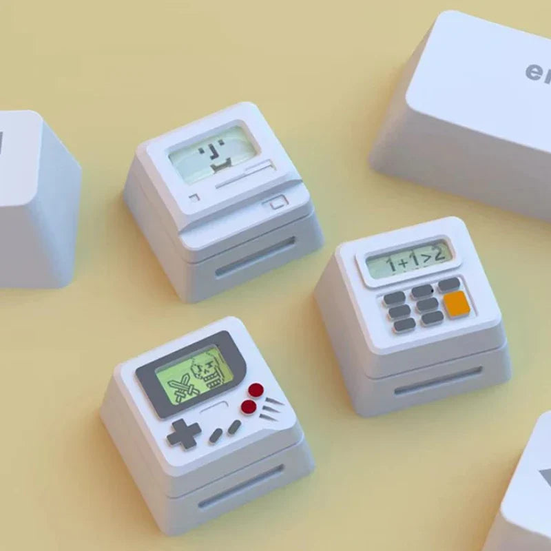 K-04 Πλήκτρα πληκτρολογίου 3 σε 1 για μηχανικά κλασικά ρετρό χαριτωμένα διαφανή μπρελόκ Κοστούμια με χαριτωμένα κουμπιά εξατομικευμένα πλήκτρα