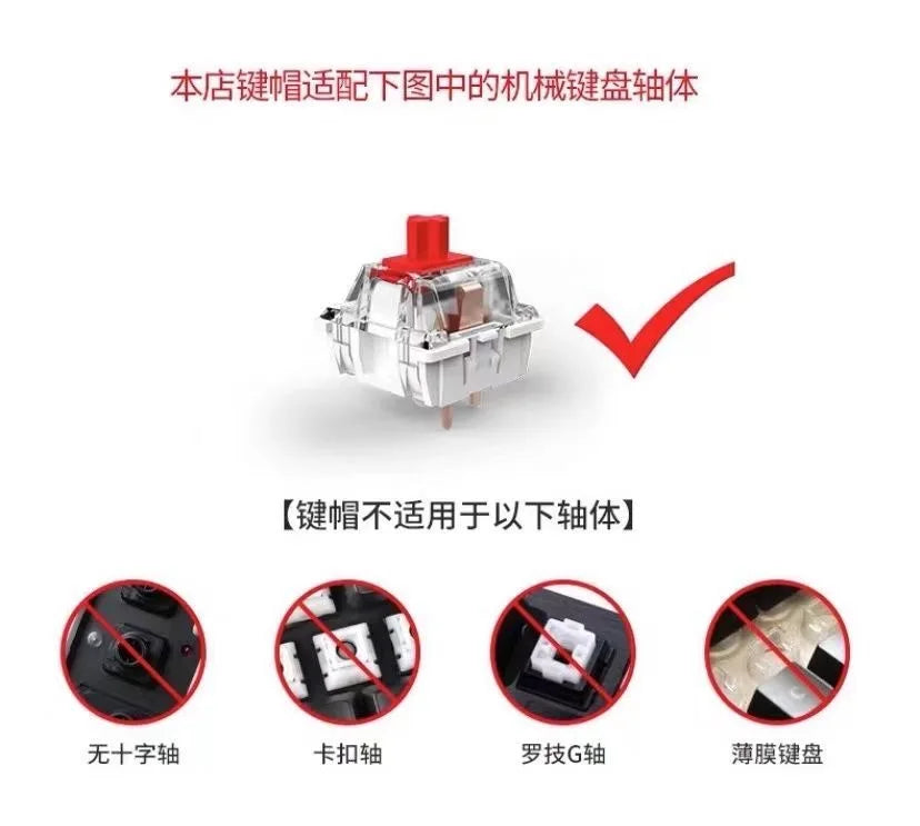 Πλήκτρα Anime για μηχανικό πληκτρολόγιο Υλικό PBT υψηλής ποιότητας εξάχνωσης κατάλληλο για πληκτρολόγια Mad60 68 Περιφερειακά υπολογιστών