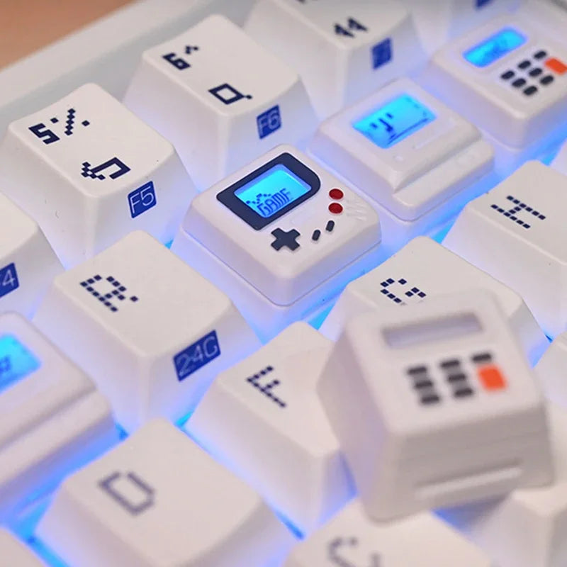 K-04 Πλήκτρα πληκτρολογίου 3 σε 1 για μηχανικά κλασικά ρετρό χαριτωμένα διαφανή μπρελόκ Κοστούμια με χαριτωμένα κουμπιά εξατομικευμένα πλήκτρα